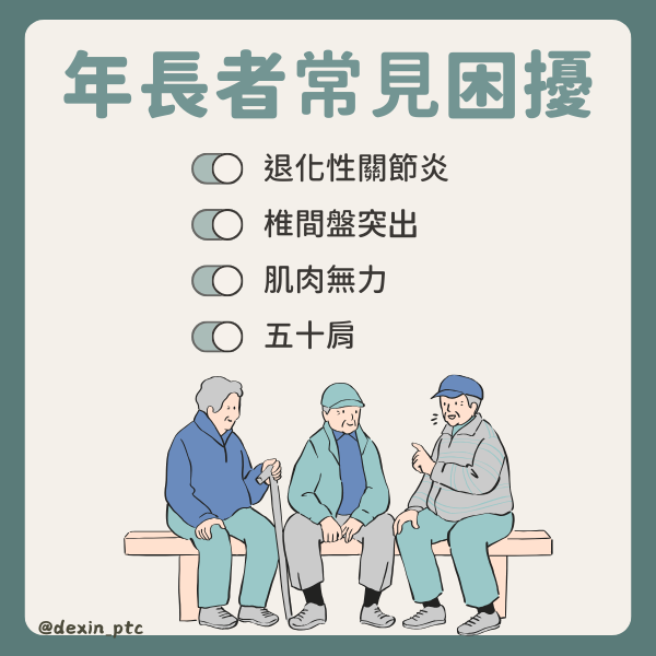 年長族群常見困擾｜高雄退化性關節炎、五十肩、椎間盤突出治療